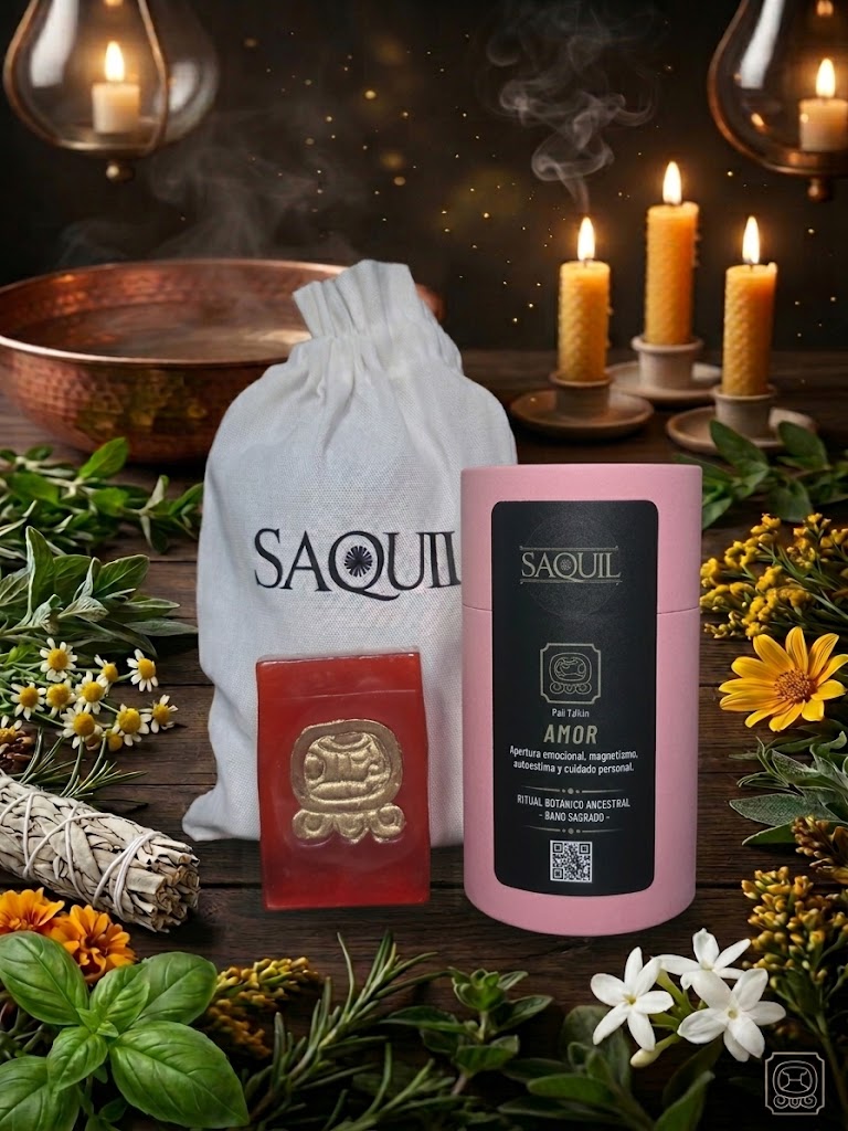 Baño de Amor · Kit Sagrado (Sello de Tz'ikin)